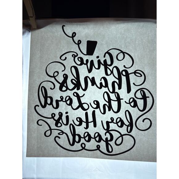 New Give Thanks To The Lord For He Is Good Pumpkin Heat Transfer Thanksgiving - Picture 4 of 4